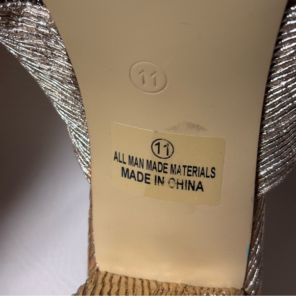 Lulus Dorothea Gold Knotted High Heel Sandals Size 11 - Picture 2 of 10